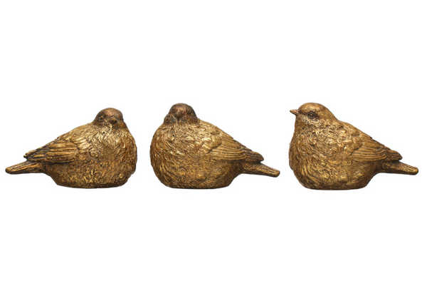 Gold Round Resin Birds