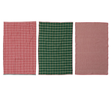 Red & Green Mixed Tea Towels - Set of 3