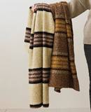 Striped Faux Sherpa Throw Blankets