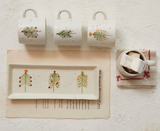 Speckled Christmas Tree Stoneware Platter