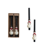Snowman Taper Candles - Set of 2