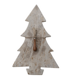 Beige Marble Tree Serving Board w/Knife