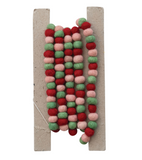 Festive Wool Felt Ball Garland