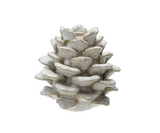 Cream Pinecone Taper Holder