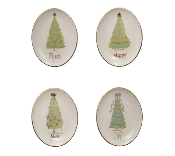 Christmas Tree Mini Oval Dishes