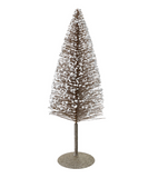 Soft Gold Glittered Bottle Brush Trees