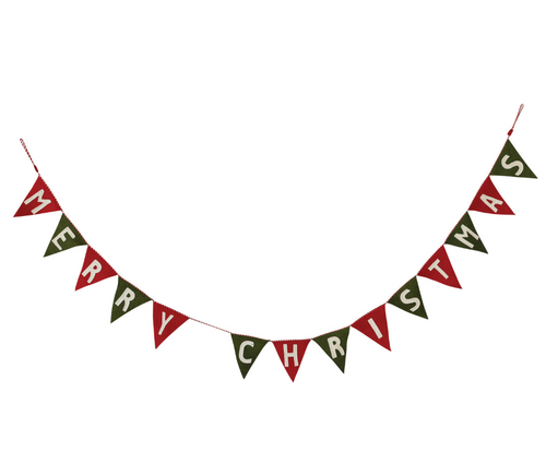 "Merry Christmas" Felt Banner - 72"