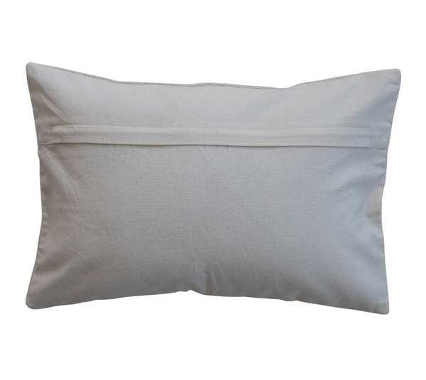 Gold Embroidered "Cheers" Lumbar Pillow