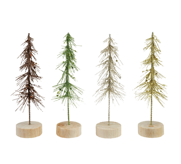 Glittered Twig Trees