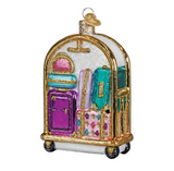 Hotel Luggage Cart by Old World Christmas