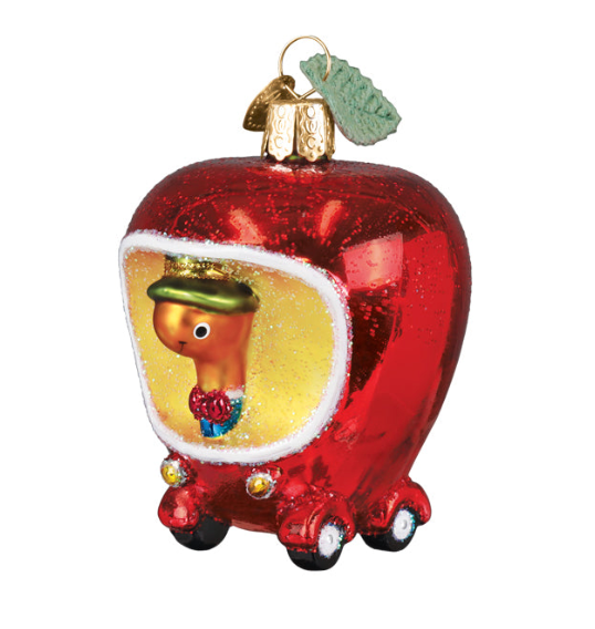 Lowly Worm's Apple Car by Old World Christmas