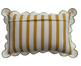 Yellow Stripe Scalloped Pillow
