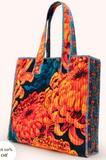 Floral Quilted Velvet Totes