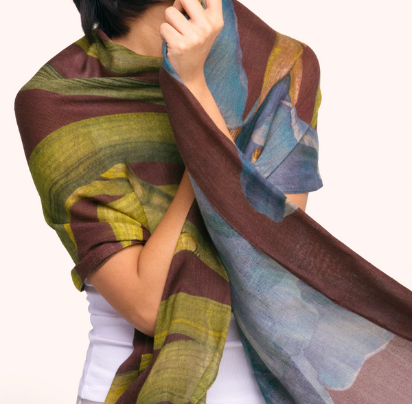 Iris Wool Wrap Scarf