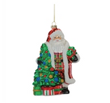 Santa Holding Tree Ornament