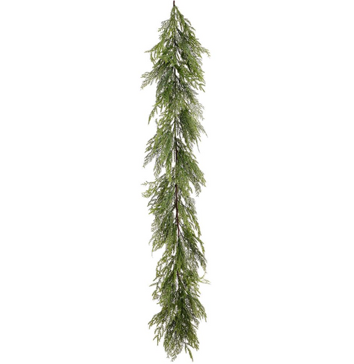 Glittered Ultra Deluxe Cedar Garland - 6'