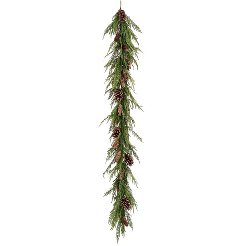 Mixed Pine & Pinecone Garland - 6'