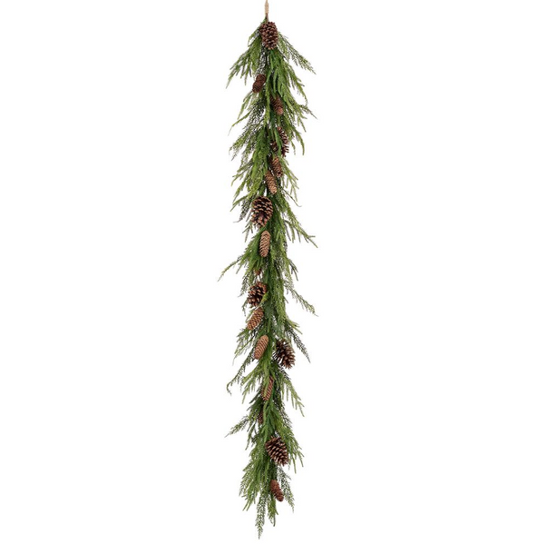 Mixed Pine & Pinecone Garland - 6'