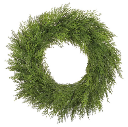 Frosted Mixed Pine & Pinecone Wreath - 24"