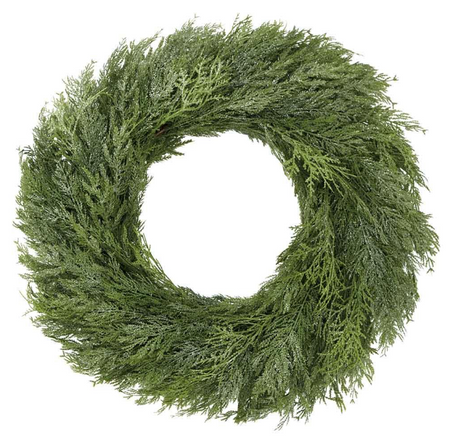 Frosted Mixed Pine & Pinecone Wreath - 24"
