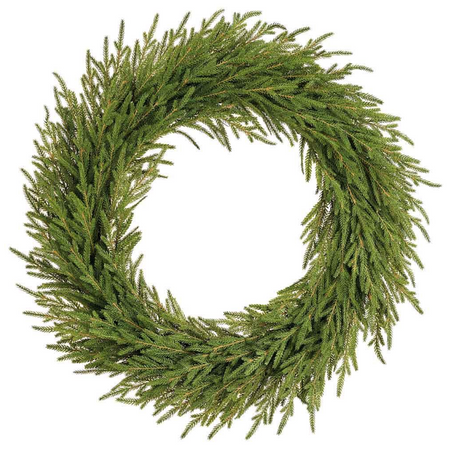 Frosted Mixed Pine & Pinecone Wreath - 24"