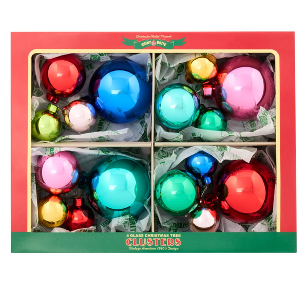 Shiny Brite - Christmas Confetti 4 Count Clusters