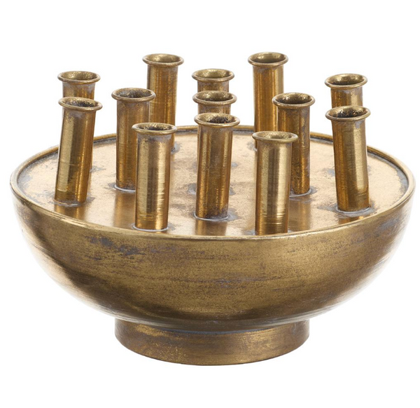 Gold Metal Tulip Vases