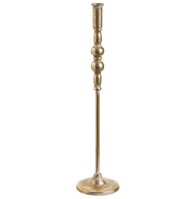 Tall Gold Metal Taper Holders