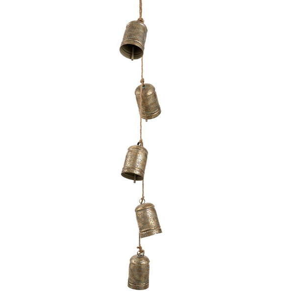 Antique Gold Metal Bell Swag