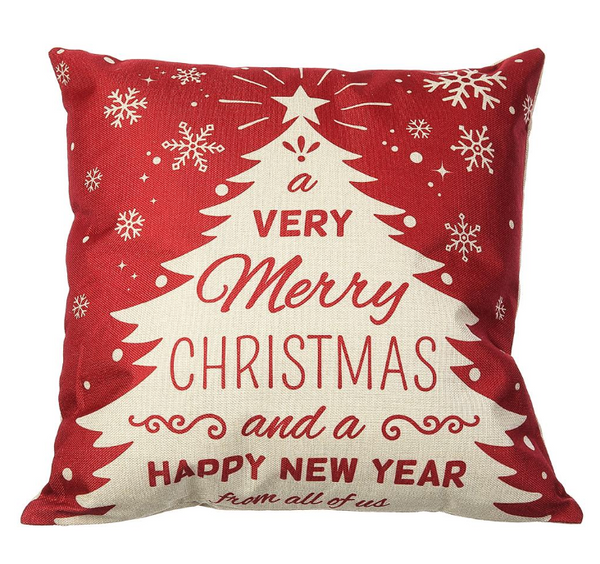 Red Christmas Tree Pillow