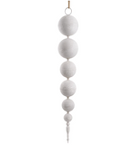 Whitewash Ball Finial Ornaments