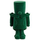 Green Flocked Nutcracker