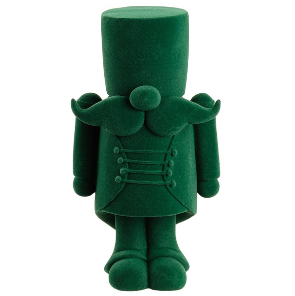 Green Flocked Nutcracker
