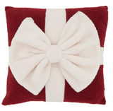 Red & White Bow Pillow