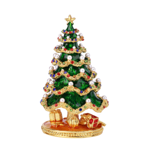 Enameled Christmas Tree Box