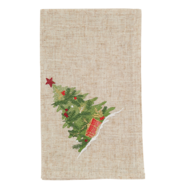 Christmas Tree Embroidered Napkins