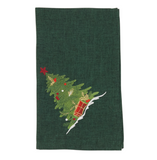 Christmas Tree Embroidered Napkins