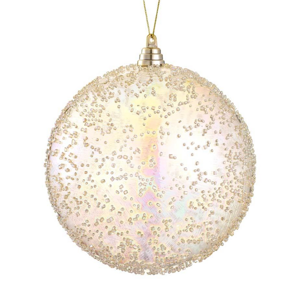Golden Beaded Ball Ornaments