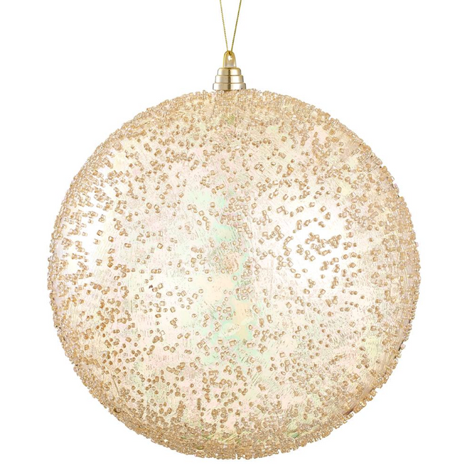 Golden Beaded Ball Ornaments