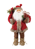 Fabric & Faux Fur Santa with Snowshoes