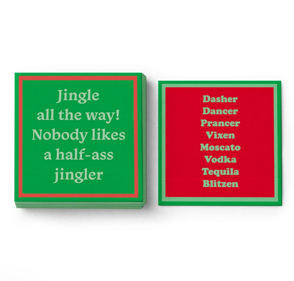 Christmas Drinks on Me Napkins by Sophistiplate