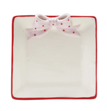 Red & Pink Bow Dish