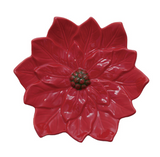 Poinsettia Ceramic Plate