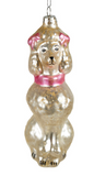 Mercury Glass Poodle Ornaments