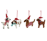 Whimsical Felt Dog Ornaments