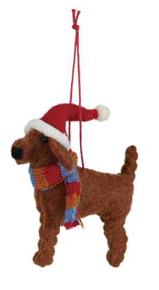 Whimsical Felt Dog Ornaments