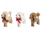 Fabric Poodle Ornaments