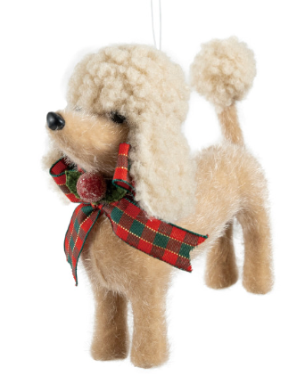 Fabric Poodle Ornaments