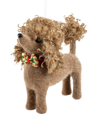 Fabric Poodle Ornaments