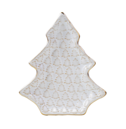 White Tree Stoneware Plate